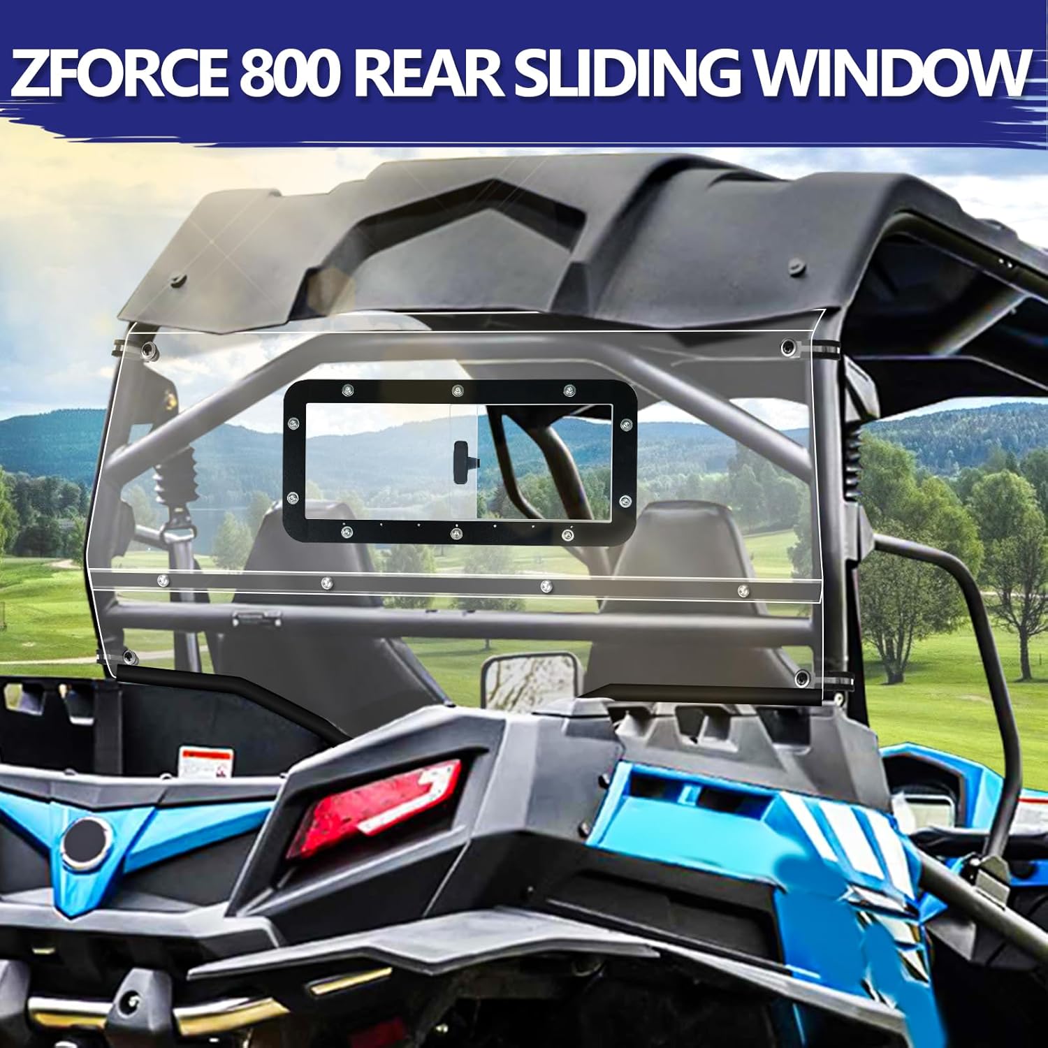 StarknightMT ZFORCE 800 Rear Windshield Vent Back Window Compatible with CFMOTO ZFORCE 800 EX 2014-2022 Clear Back Windshield UTV Accessories for All Wheather
