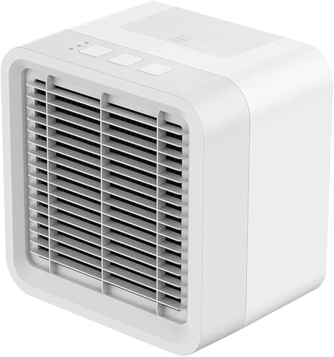 Compact Air Cooler, Portable Mini Air Conditioner, Humidifier, Air Purifier, 3 Wind Speed and Water Tank
