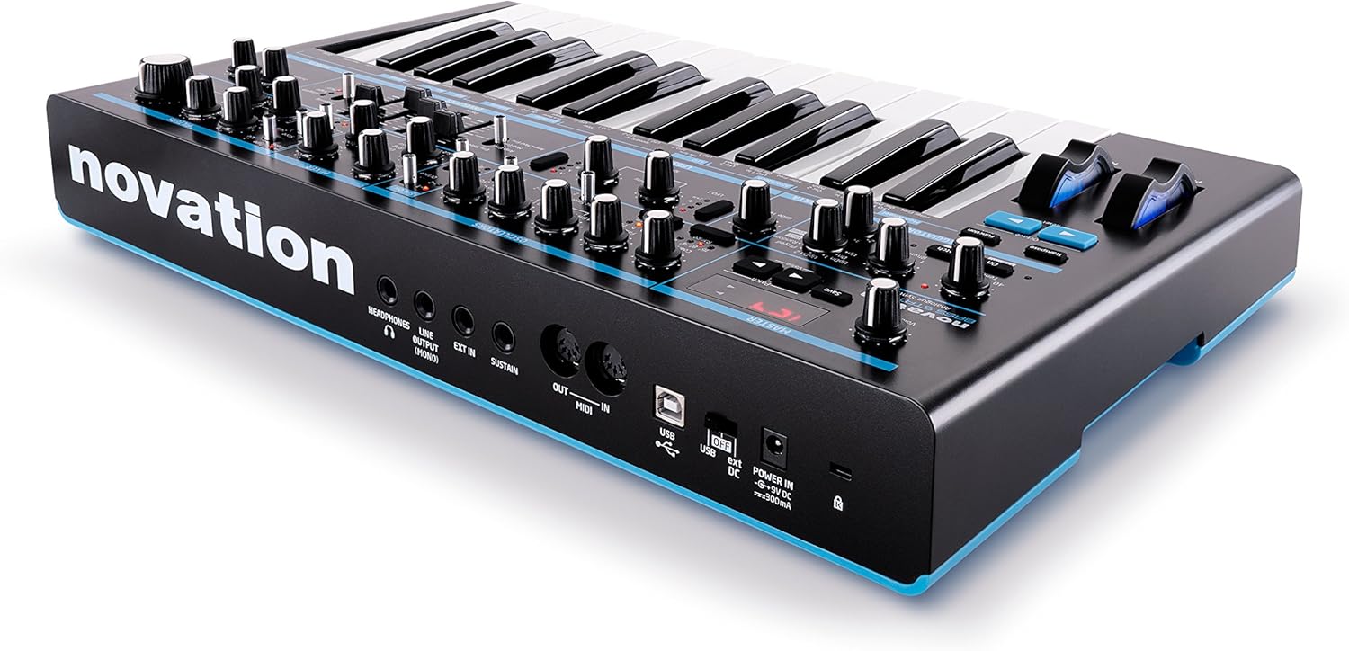 Novation Bass Station II Analog Monosynth – includes 64 factory patches, pattern-based step sequencer and arpeggiator, two oscillators plus an additional sub oscillator