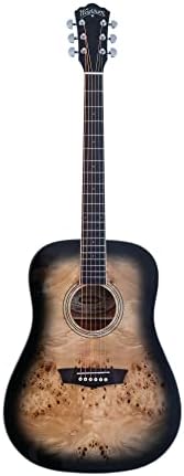 Washburn Deep Forest Burl D Acoustic Guitar, Black Fade (DFBDB)