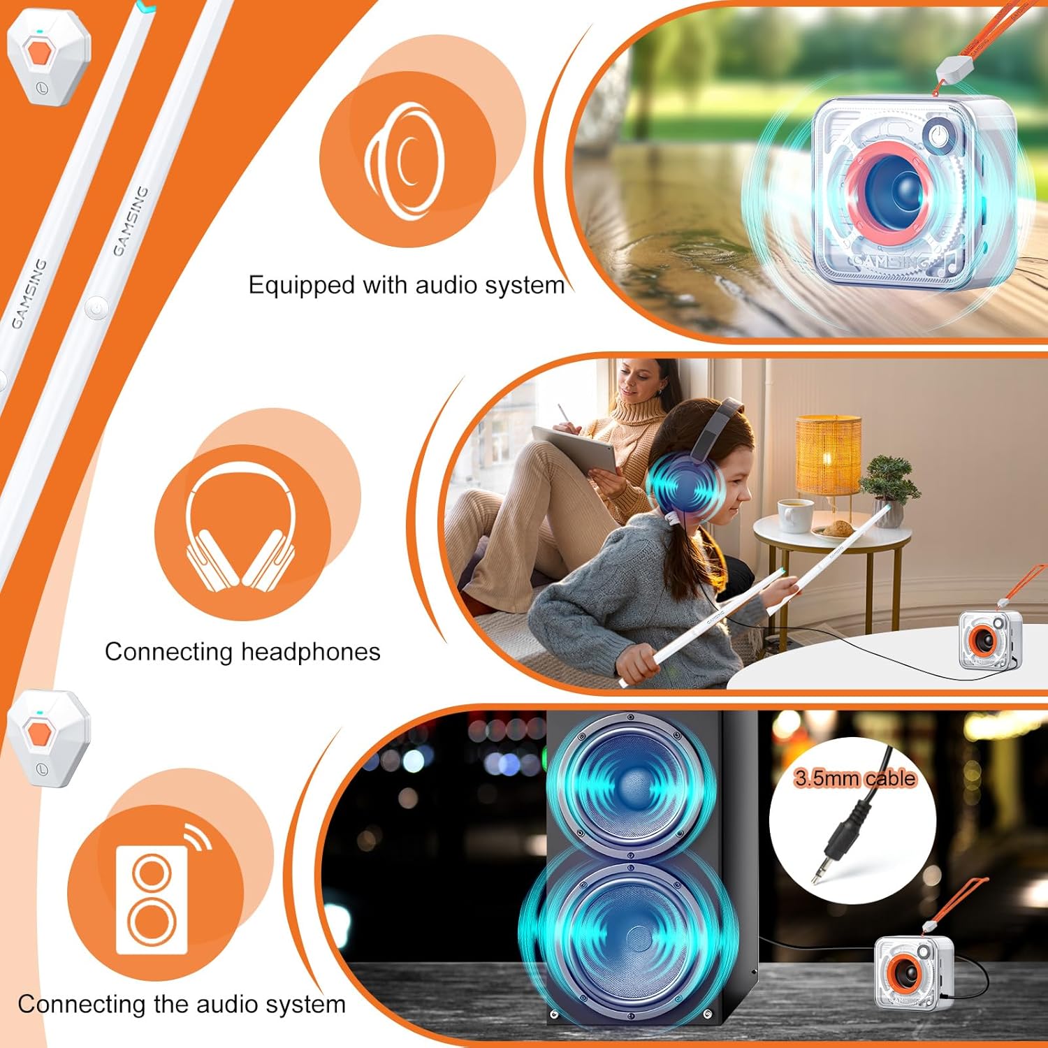 Electronic Drum Set - Portable Electric Air Drum Set With 3.5mm Input, Air Drumsticks Pedals Lessons & Games, Bag, Pedal, Lanyard - Gamsing Official Genuine