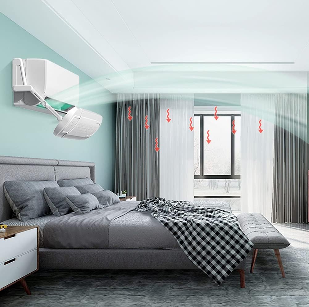 Air Conditioner Deflector, Retractable Air Deflector Adjustable Wind Deflector Wall-Mounted Air Conditioner Outlet Deflector