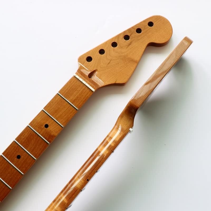 1pc Maple Electric Guitar Neck Replacement 22 Fret Maple Fingerboard Unfinished Guitar Neck