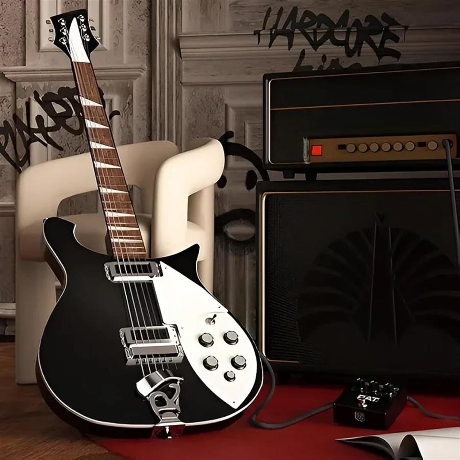 Guitar Audio Cable 6.5mm Guitar Cable Male to Male 1/4inch Stereo Cables for DJ Amp Cable for Amplifier Keyboard Mixer(PVC Coat,15m)