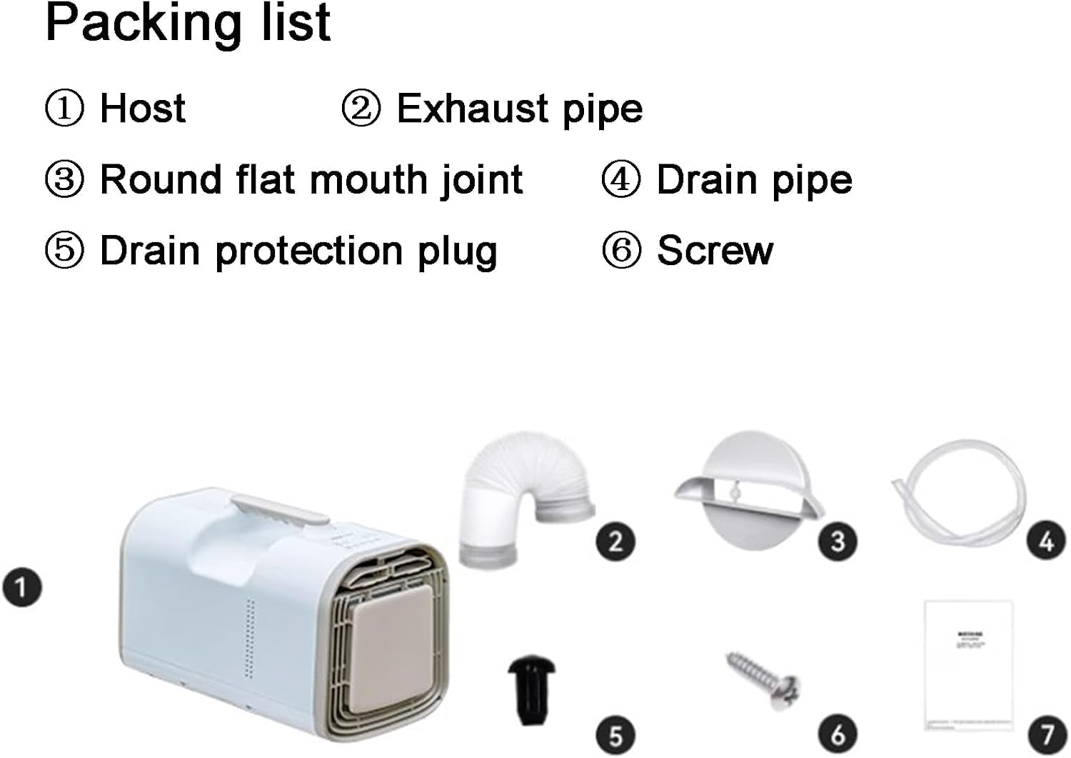 Portable Air Conditioner, Fast Cooling Fan, with Operation Panel, for RV Bedroom, Camping and Tent