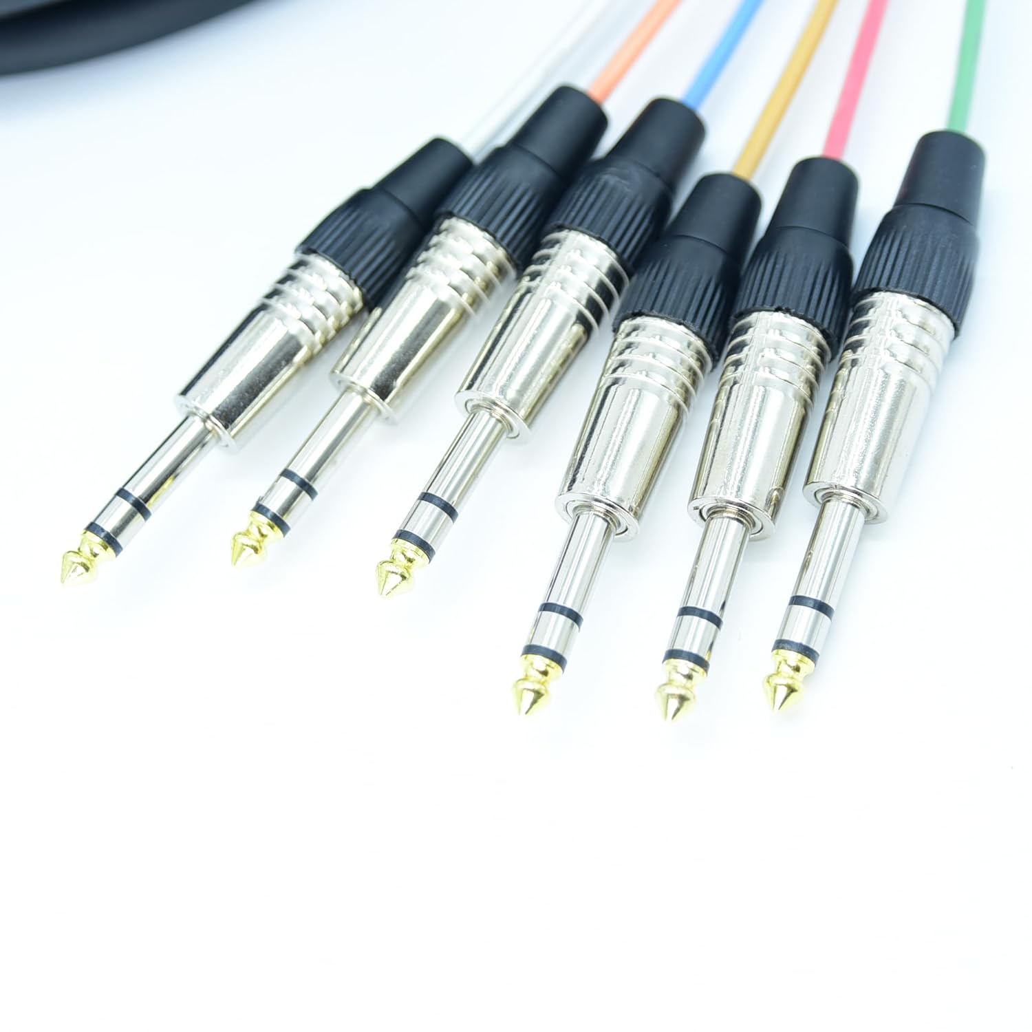 Arklove 50ft DMX Cable 50ft 1/4 Snake Cables Audio Balanced Patch TRS to TRS Cable 6 Channel Connector Digital Splitter Microphones Stage & Studio Recording Studio Equipment Profesional Live Cable