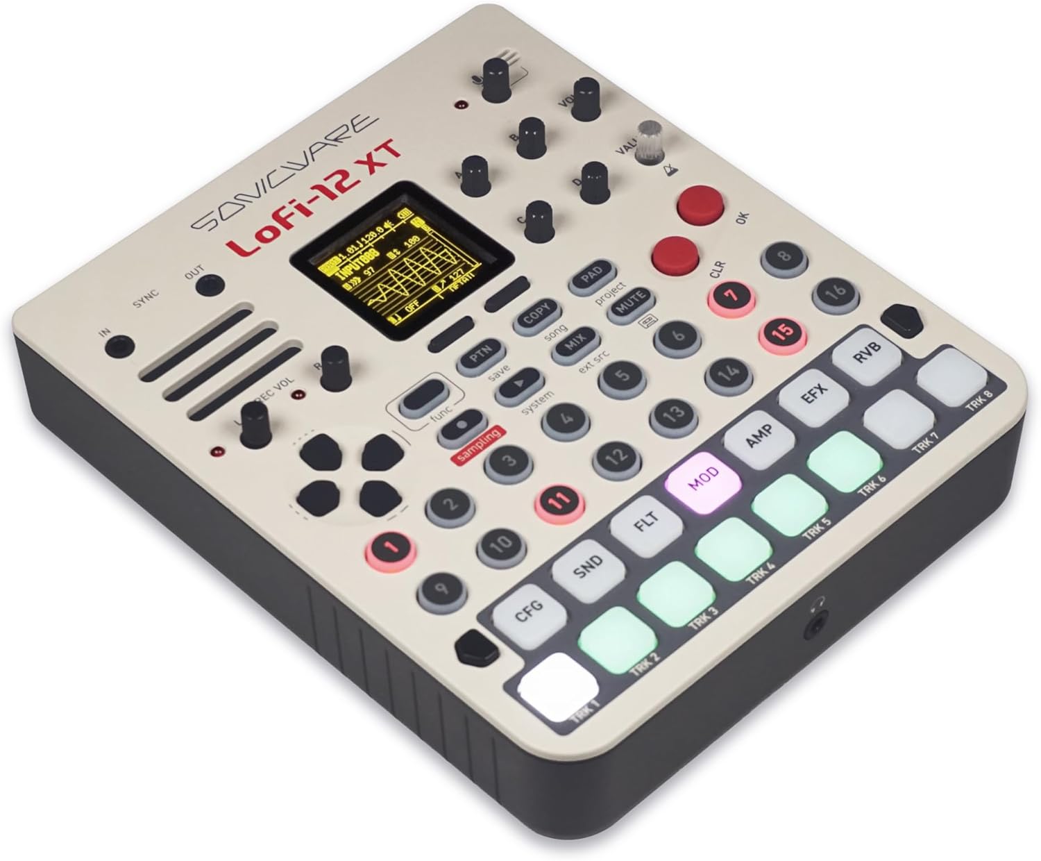 Sonicware Lofi-12 XT - Limited Retro Color [Low-res Digitized Sampler] – Special Bundle with Case