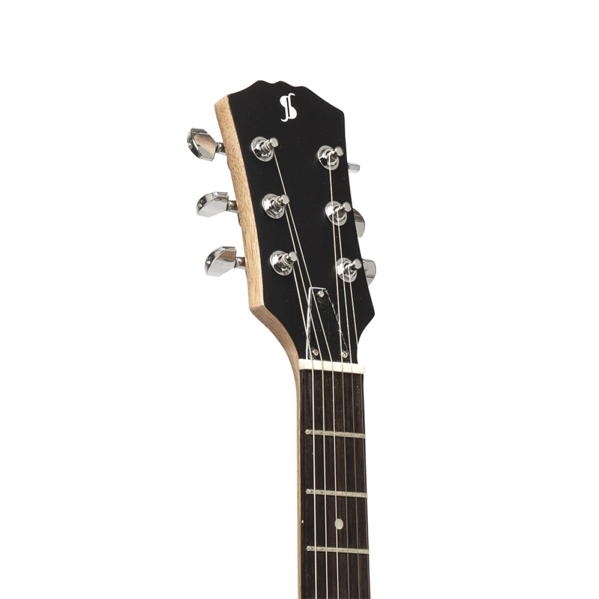 Stagg SEL-HB90 WHB Standard Series Electric Guitar l Solid Mahogany Body l Flat Top l White Finish