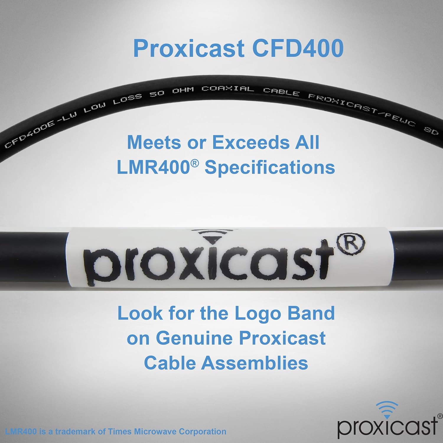 Proxicast 75 ft SMA Male to N Male Premium 400 Series Low-Loss Coax Cable (50 Ohm) for 4G LTE, 5G Modems/Routers, Ham, ADS-B, GPS to Antenna or Surge Arrester Use (Not for TV or WiFi) (ANT-140-020-75)