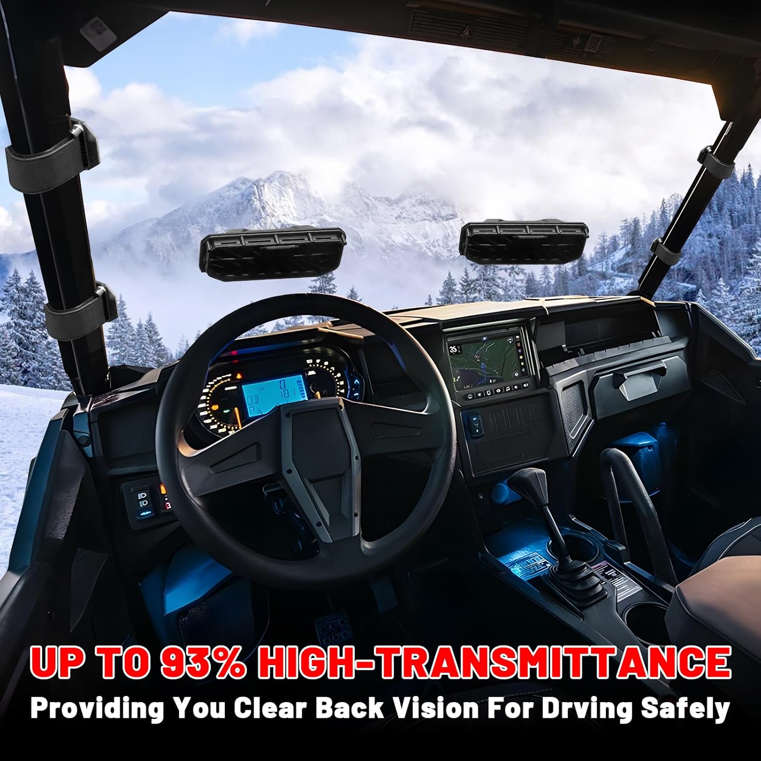 StarknightMT General 1000 Windshield Vented Full Front Window Compatible with Polaris General 1000/ 4 1000 /XP 1000 /XP 4 1000 2016-2025, Anti-Scratch Anti-UV Clear, General 1000 Accessories