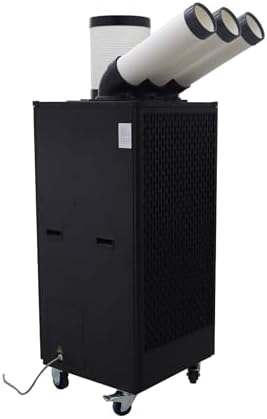 220V Industrial Air Conditioner Outdoor Air Conditioning Fan Equipment Three Tube 1000-1100m³/h Black