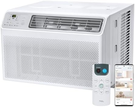 TCL H12W35W 12,000 BTU Smart Window Air Conditioner, AC Unit, Fan & Dehumidifier, 550 Sq. Ft, Remote Control, Compatible with Alexa/Google Assistant, White