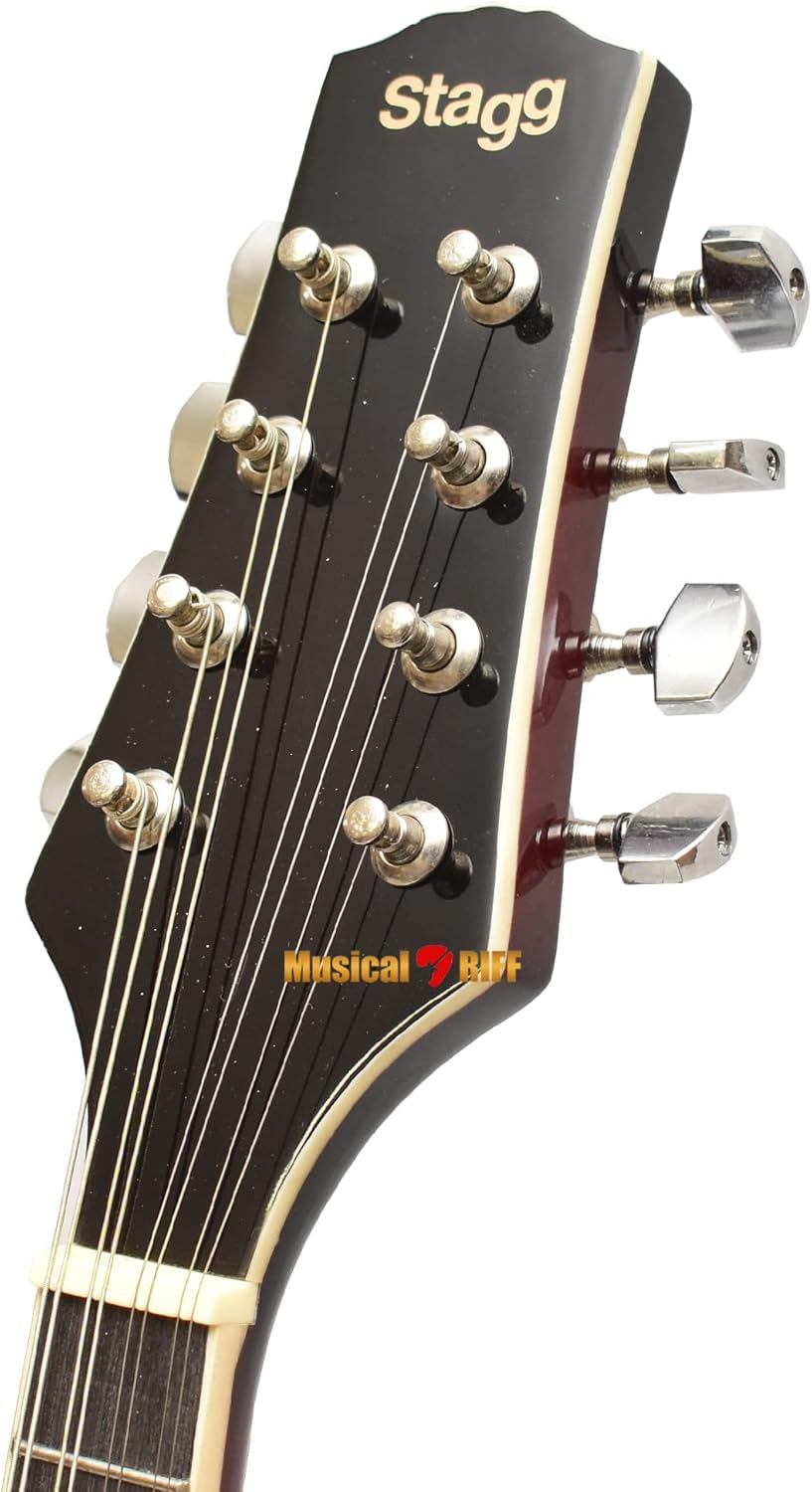 Stagg M50E Acoustic-Electric Bluegrass Mandolin with Nato Top - Redburst