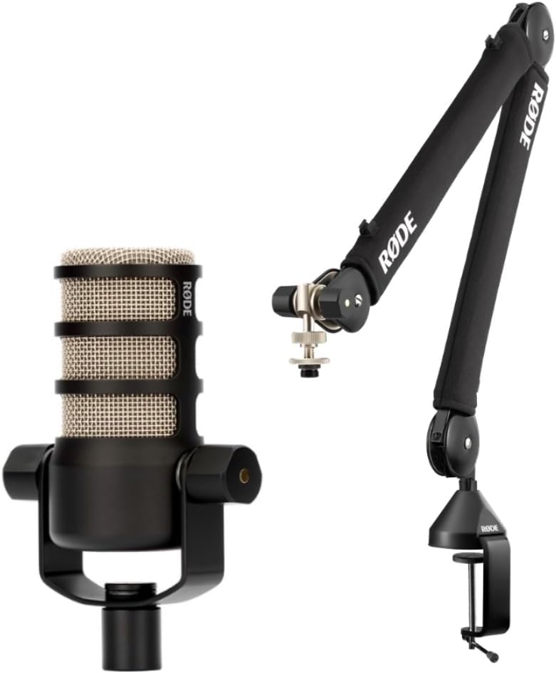 Rodecaster Pro II Ultimate Podcasting Bundle with 4 PodMics, PSA1+ Boom Arms, NTH-100 Headphones, WS14 Filters & Color-Coded Cables