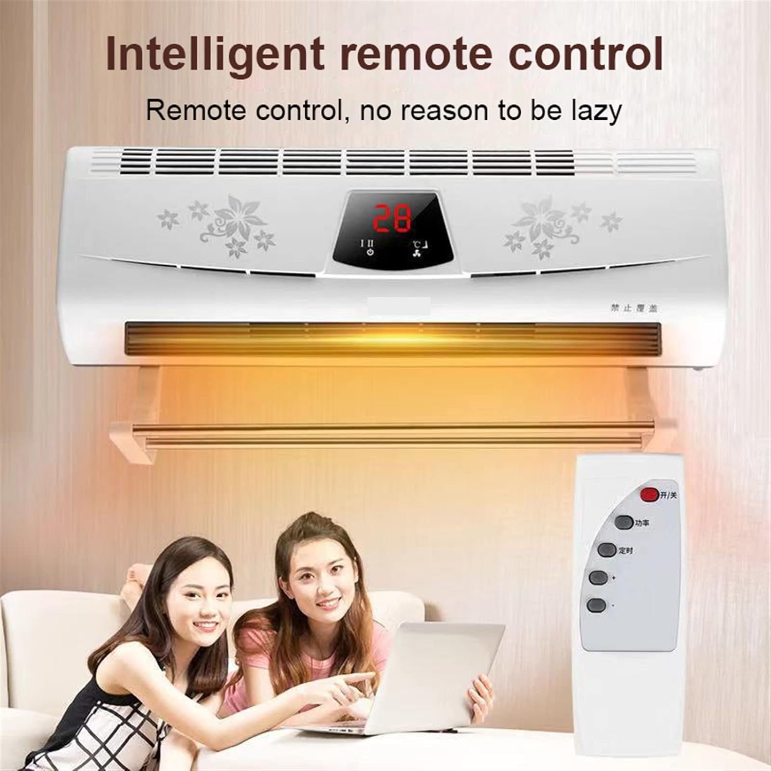 Air Conditioner Energy-saving Wall-mounted Air Conditioner Portable Heater Home Timer Remote Control Thermostat