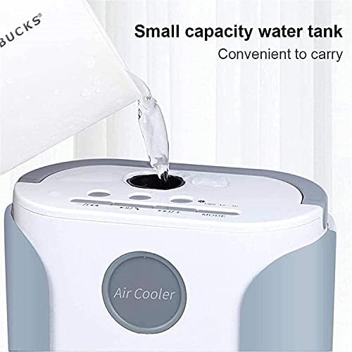 Portable Air Conditioner Fan Personal Air Cooler Mini Air Conditioner with 3 Fan Speeds and 4 Color LED Light Desktop Table Cooling Fan Evaporative Air Cooler for Home Bedroom Office