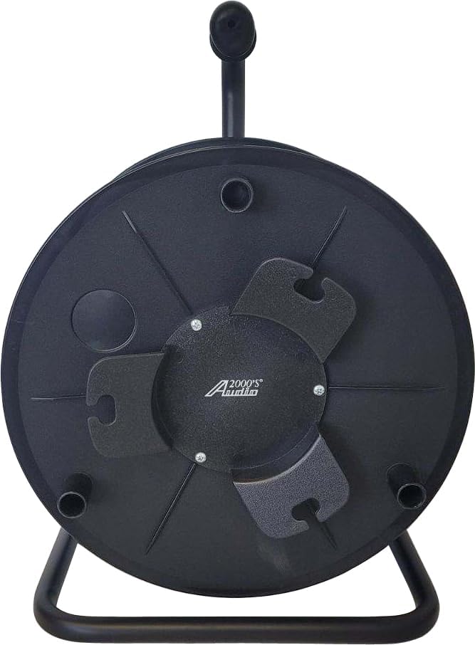 Audio2000'S ADC271CB Deluxe Portable Cable Reel/Cord Reel, Capacity: 720 feet of 6mm Cable/Cord