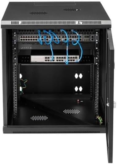 StarTech.com 4-Post 12U Wall Mount Network Cabinet w/ 1U Shelf, 19