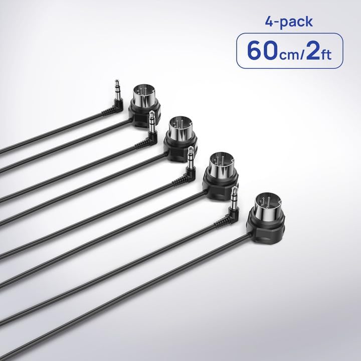 CME U6MIDI Pro + 4-Pack 2FT TRS 3.5 (A) MIDI Cables - MIDI Interface with Router, Mapper and Filter + 4-Pack TRS 3.5 Low-Profile MIDI cables