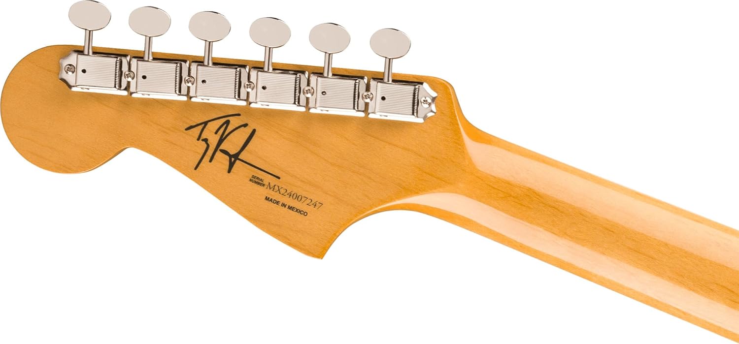 Fender Troy Van Leeuwen Jazzmaster- Oxblood Bundle with Tweed Case, Strap, Cable, and Guitar Cleaning Kit