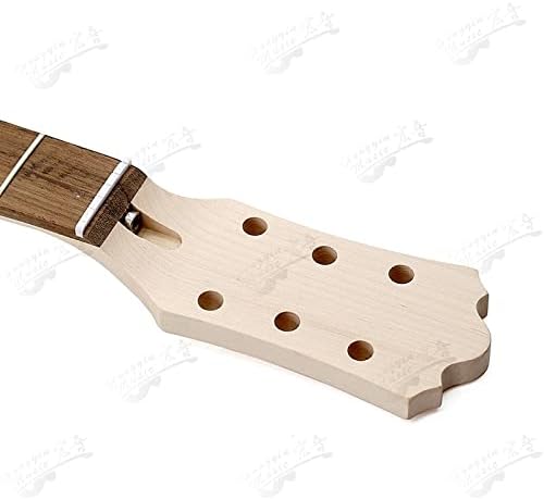 Folk Mute Portable Folding Acoustic Guitar Travel DIY Combination Set Beginner Practice Business Trip Maple Rosewood Guitar ​Neck Replacement (Color : White)