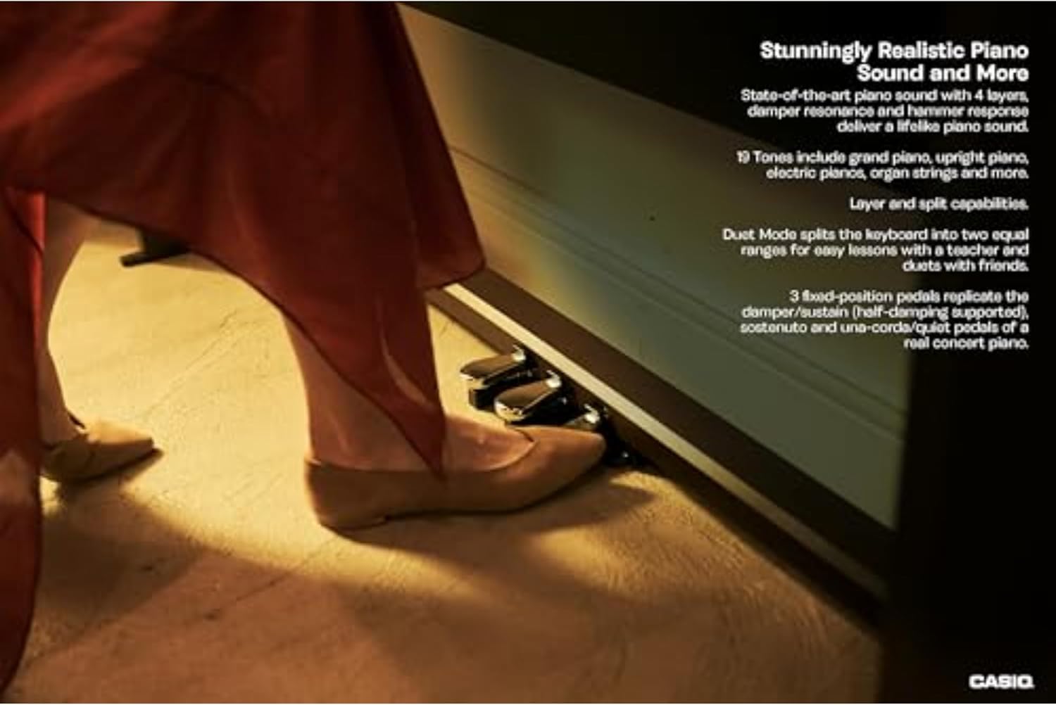 Casio Privia PX-770 – 88-Key Weighted Console Digital Piano | Tri-Sensor II Scaled Hammer Action Keys | AiR Sound Source, 19 Tones, Concert Play, 16W Stereo Speakers, USB-MIDI | Elegant Brown Cabinet