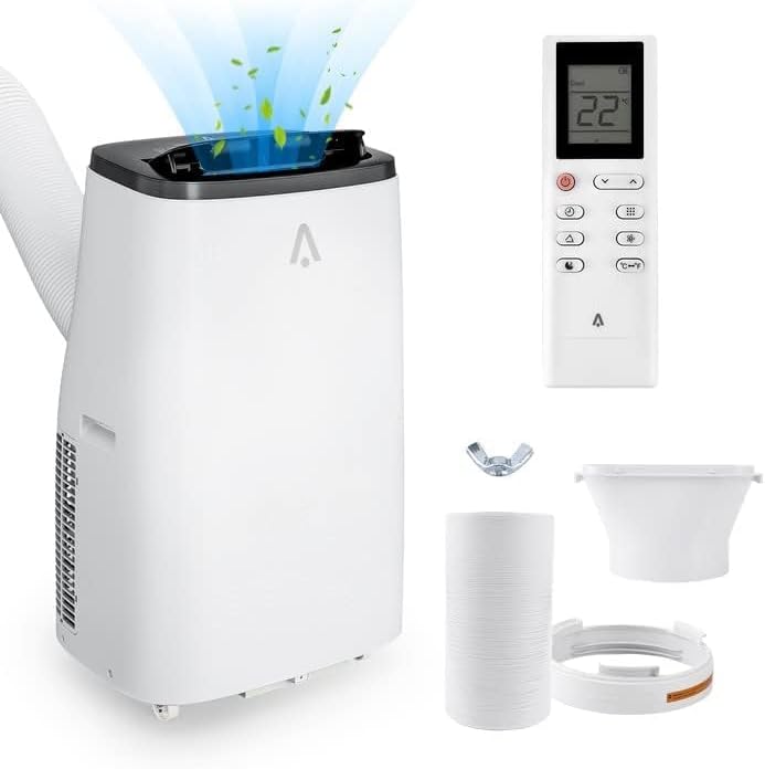 14000 BTU Portable Air Conditioner 3 - in - 1 Unit with Remote Control for Cooling 700 Sq.Ft Areas in Bedrooms, Living Rooms and Offices, Quiet Operation with Sleep Mode