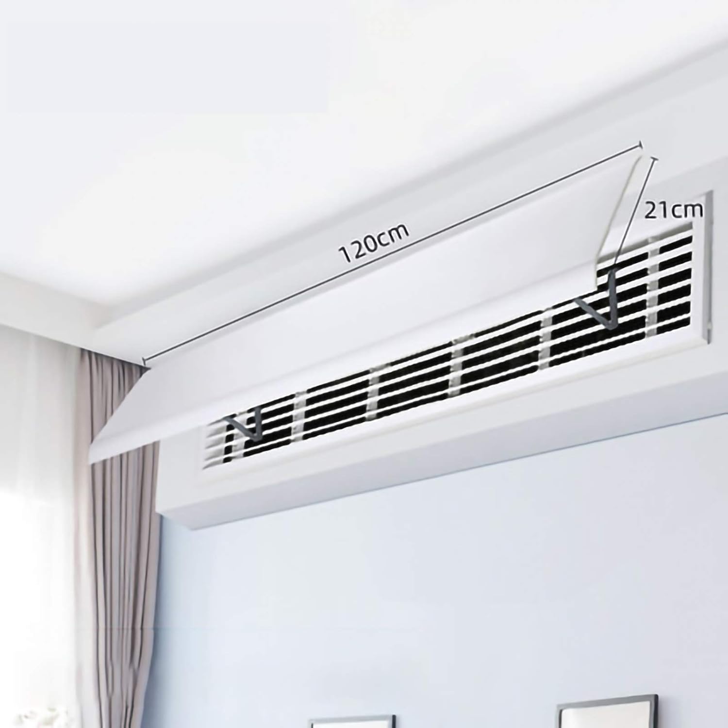 Air conditioner windshield Side Air Conditioner Windshield to Avoid Direct Cold Wind, Air Outlet Wind Deflector, Wind Direction Deflector, Suitable for Home/office