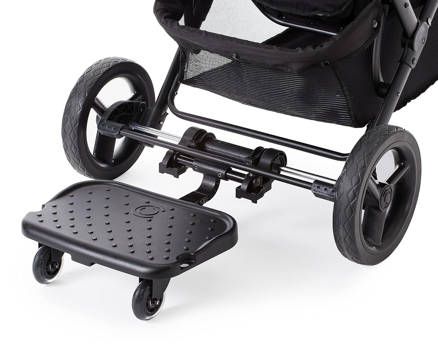 Contours Boogie Board Ride Along Baby Stroller Board, Stand Gilder Rider Accessory for Kids, Works with Select Models Only, Supports Children up to 48lbs, Black