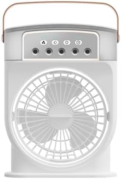 Portable Air Conditioners for Bedrooms 3 Speeds Timer Shutdown Desk Air Conditioner for Office Quiet Small 600ml Water Storage for Room Garage Patio Camping(White)