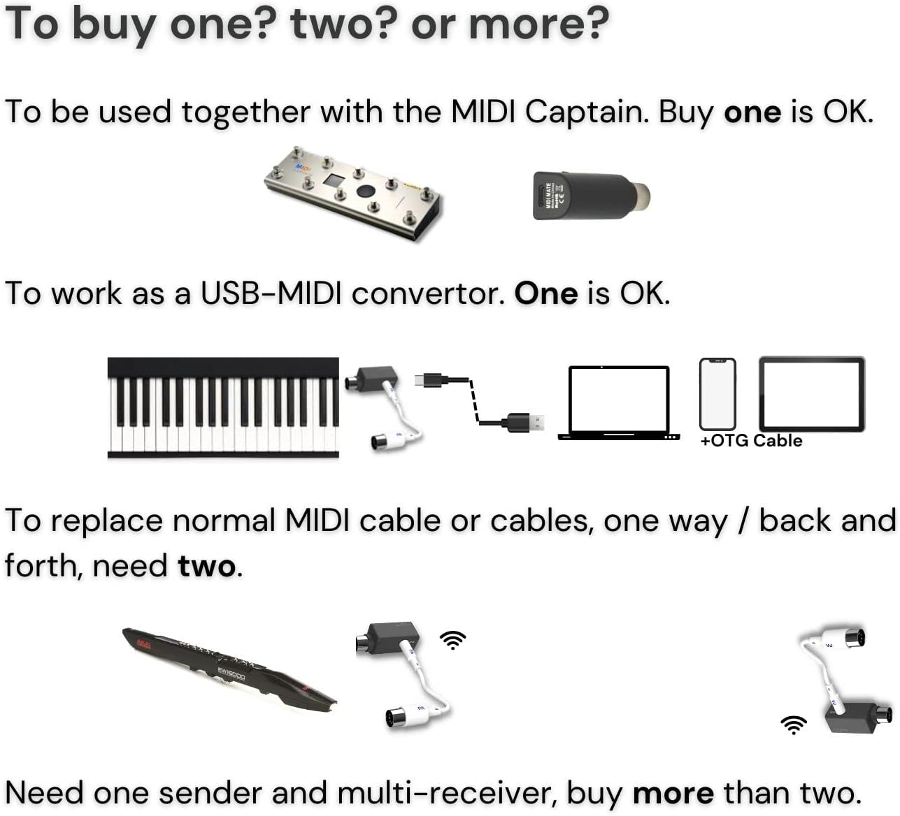 Paint Audio MIDI Captain Foot Controller and Wireless MIDI Adapter-MIDI Mate Time Engine Function Support all PC/CC/Note commander 10 Foot Switches
