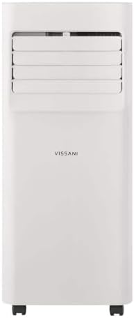 Vissani 8000 BTU Portable Air Conditioner (5000 BTU SACC), 3-in-1 AC Unit with Dehumidifier & Fan, Remote Control, 115V, Easy Install Window Kit, Cools Rooms up to 150 Sq. Ft. (Renewed)