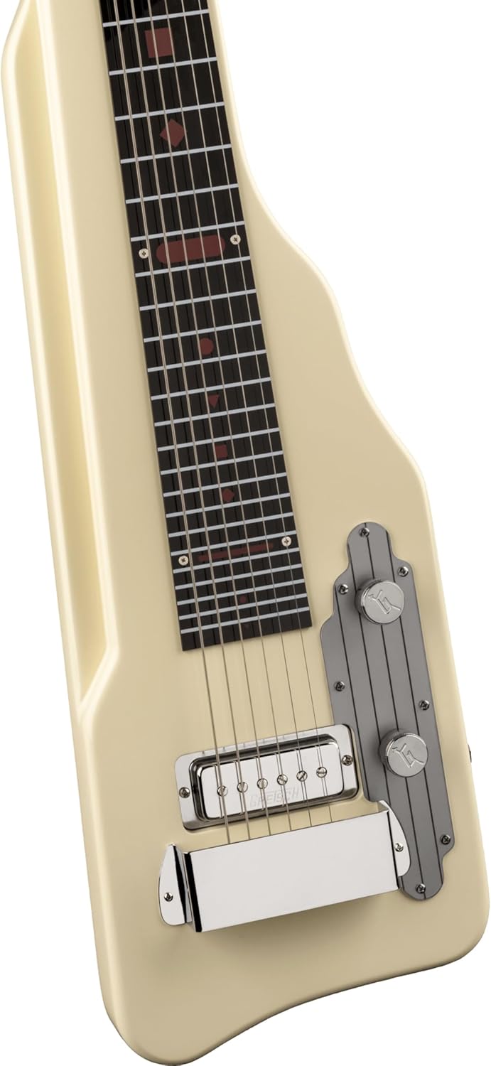 Gretsch G5700 Electromatic Lap Steel 6-String Electric Guitar with Plastic Fingerboard and Mahogany Body (Right-Handed, Vintage White)