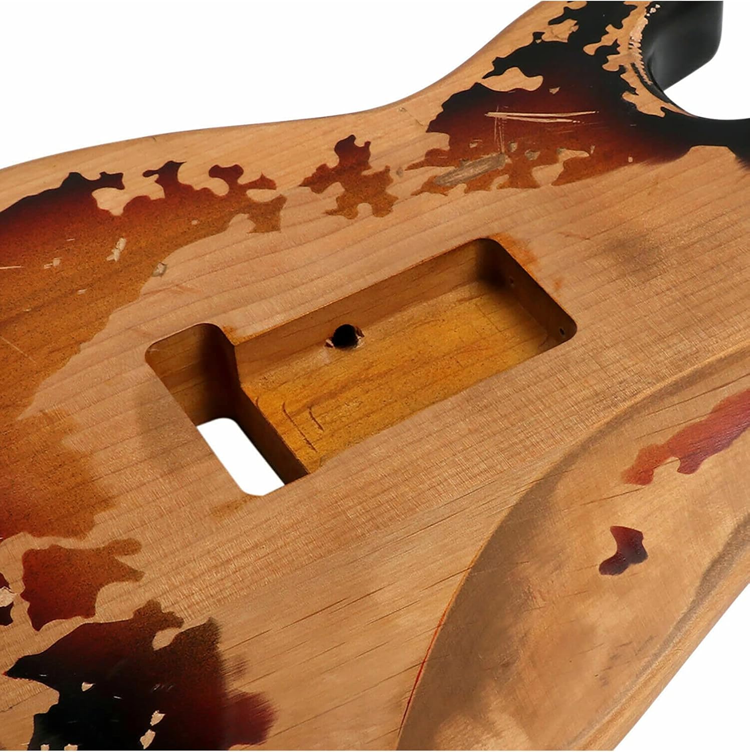 Sunsmile Relic Electric Guitar Body Nitro Alder Strat Style H-S-H Route DIY Guitar Body 3 Tone Sunburst.