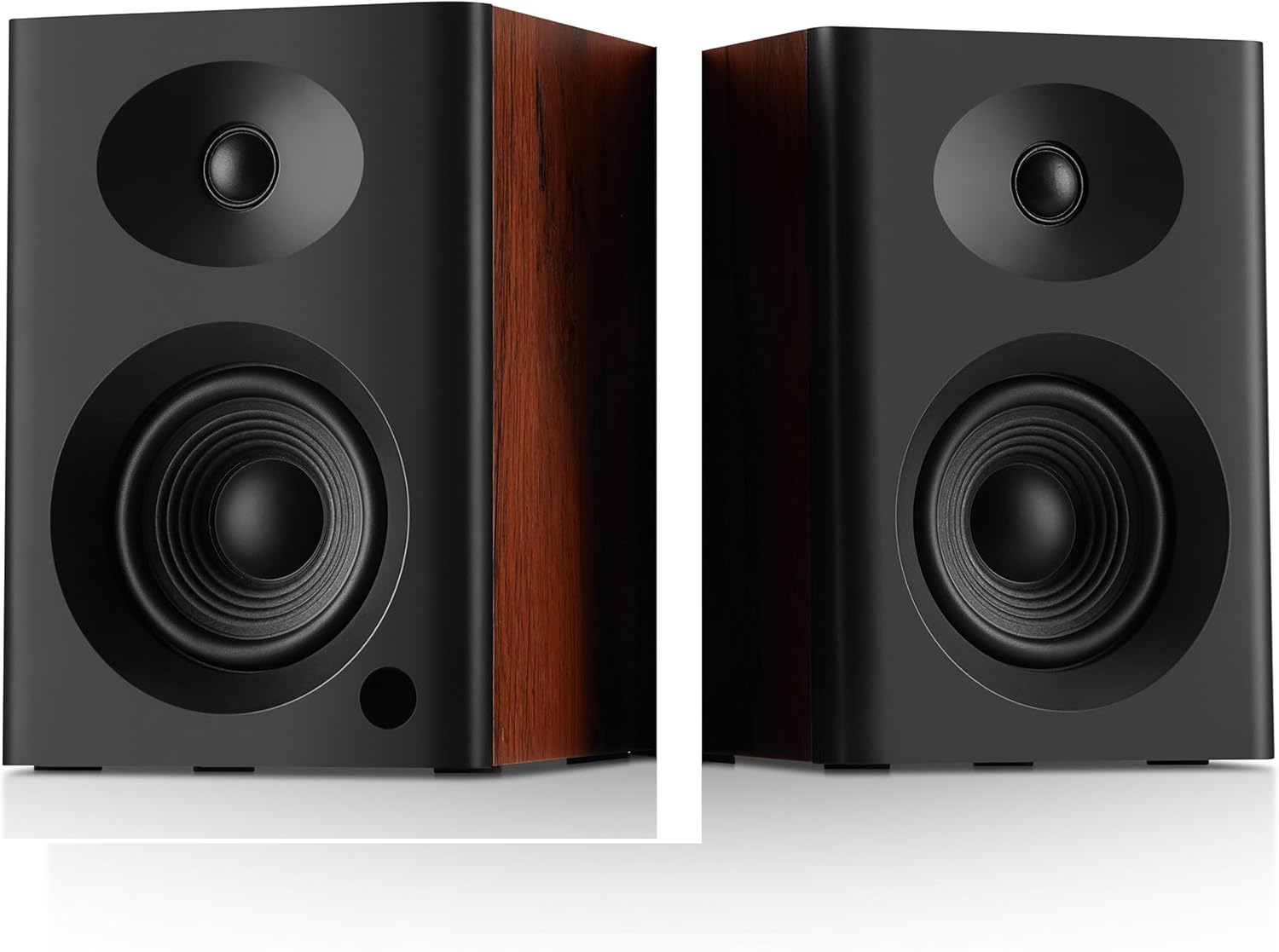 Computer Speakers for Desktop PC, 4 inches 80 Watts Computer Speaker with Bass, HiFi Audio for Gaming, Monitors, Laptop, TV, Gaming & Record Player, Gifts, Walnut Pair