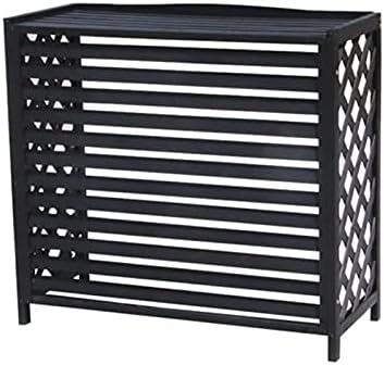 Wooden Air Conditioner Covers Plant Stand, Hide Air Conditioning Units Fences for Outdoor, 3-Panel Privacy Screen, Easy to Install