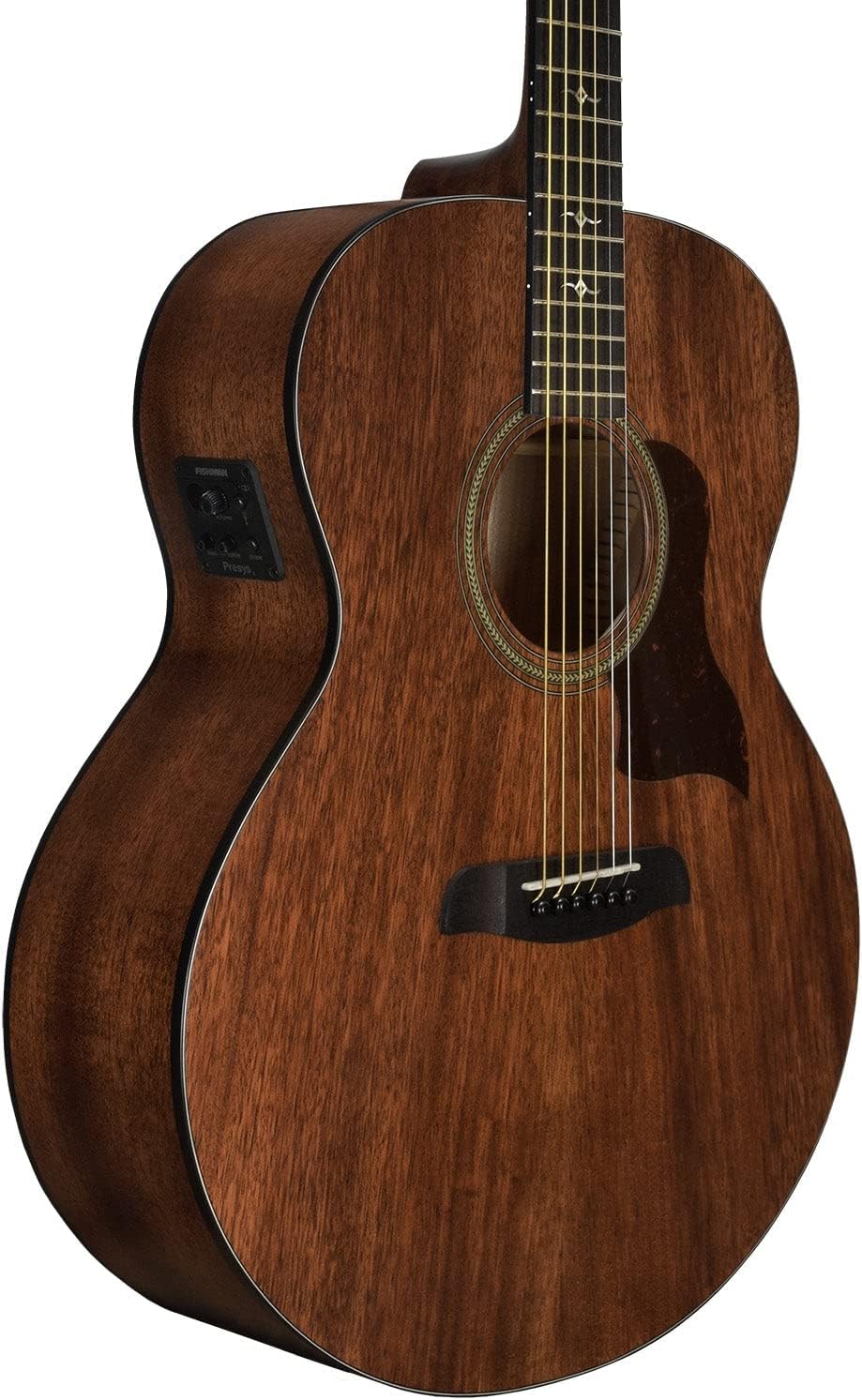 Sawtooth Mahogany Series Solid Mahogany Top Acoustic-Electric Jumbo Guitar with Hard Case & Pick Sampler