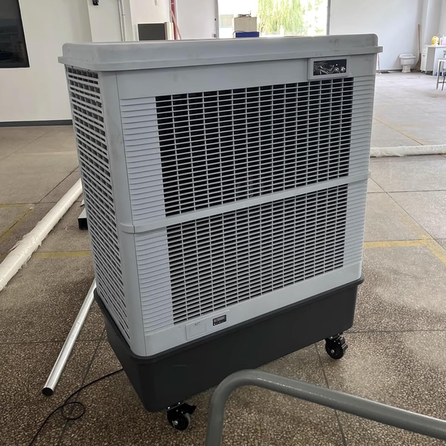 Smart Air Conditioners 3 Wind Speed Adjustment Evaporative Air Cooler with Casters and Water Level Gauges Swamp Cooler 150L/160L Water Tank 220v 700W(100 * 60 * 140cm)