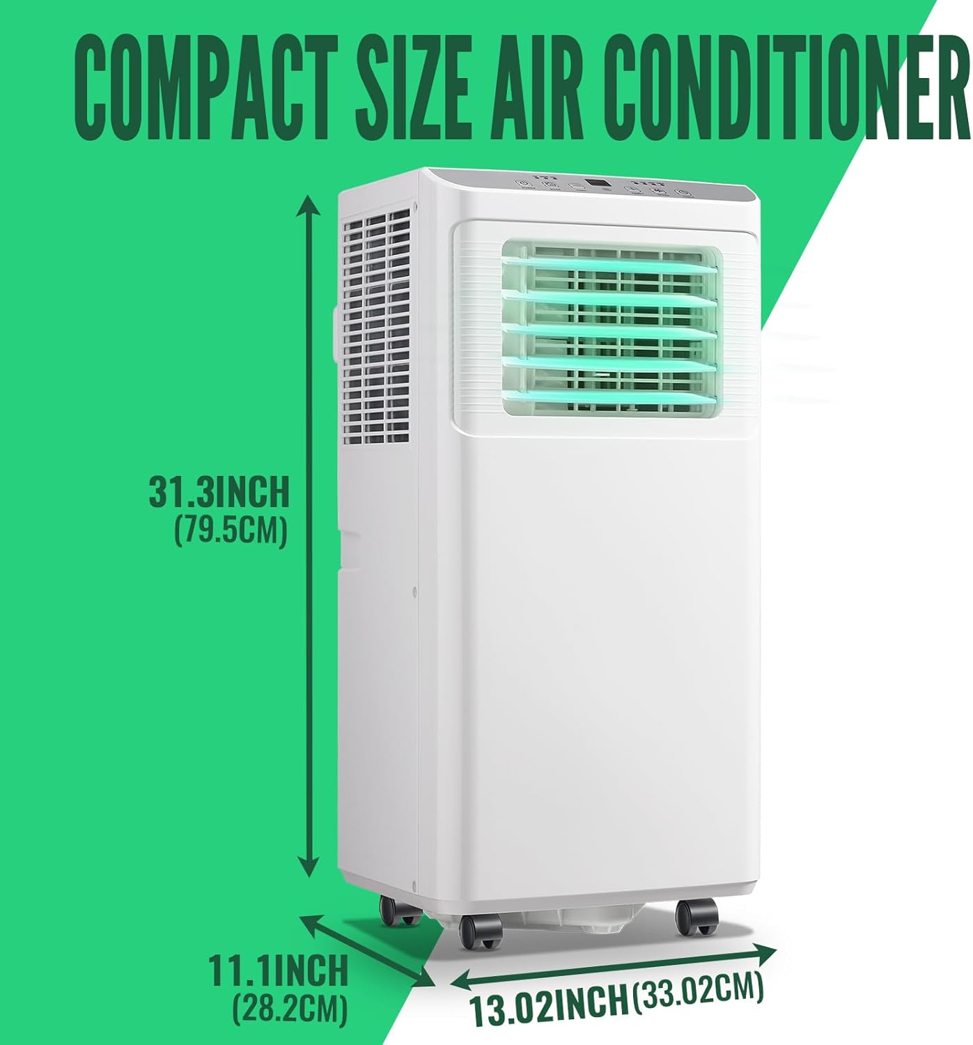 WANAI 8000 BTU ASHARE(4400 BTU SACC) Portable Air Conditioner with 3-in-1 Mode & Remote Control & Window Kit Room AC Unit Cool Up to 250 Sq.ft White