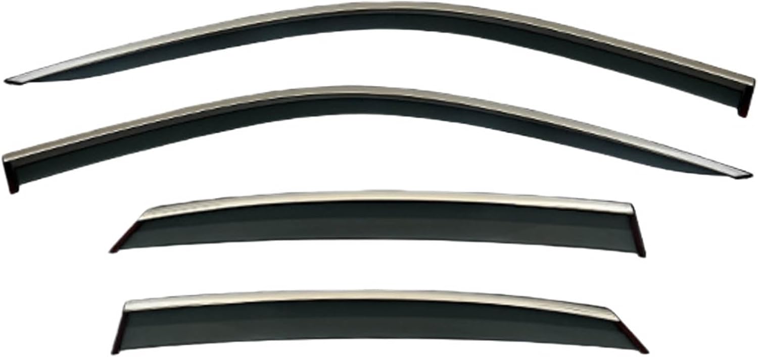 Window Deflectors for Civic Sedan MK11/FE 2022+, Sun Rain Guard Window Visors Vent Shades with Bright Stripes Car Accessories