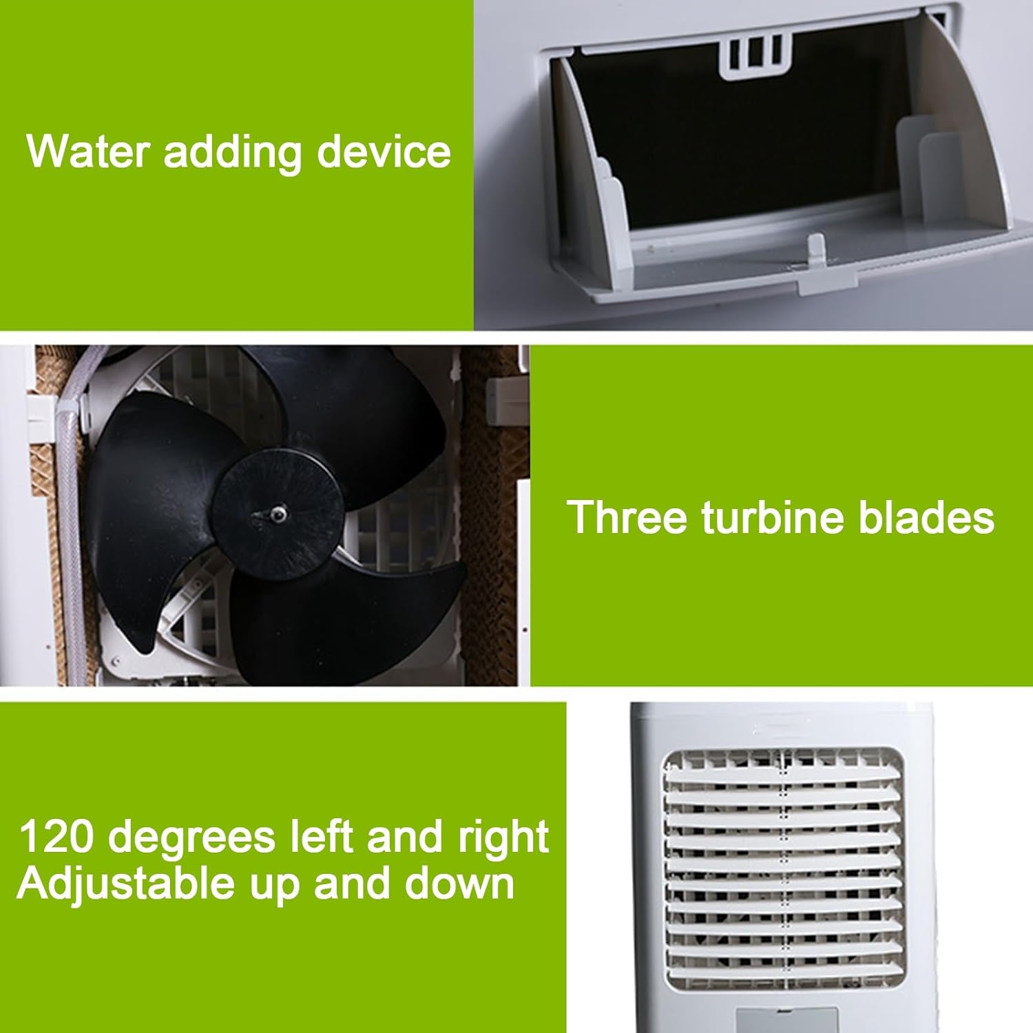 Swamp Cooler with 7.5h Timer, Portable Air Conditioner, 4500cfm Evaporative Air Cooler w/ 10.5 Gal Water Tank, for Backyard, Garage, Patio, Indoor