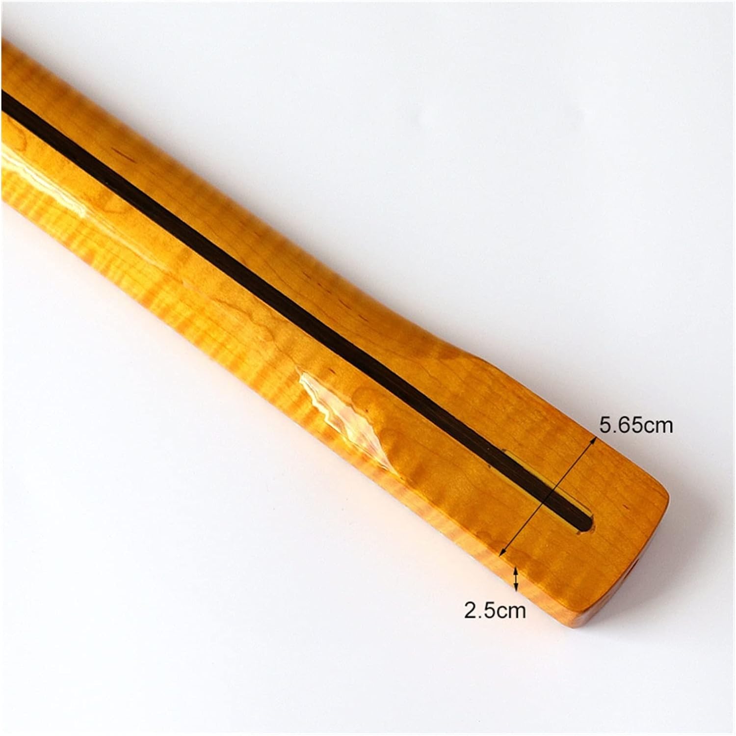 Yellow Small Head Electric Guitar Neck Canadian Flame Maple Guitar ​Neck Replacement