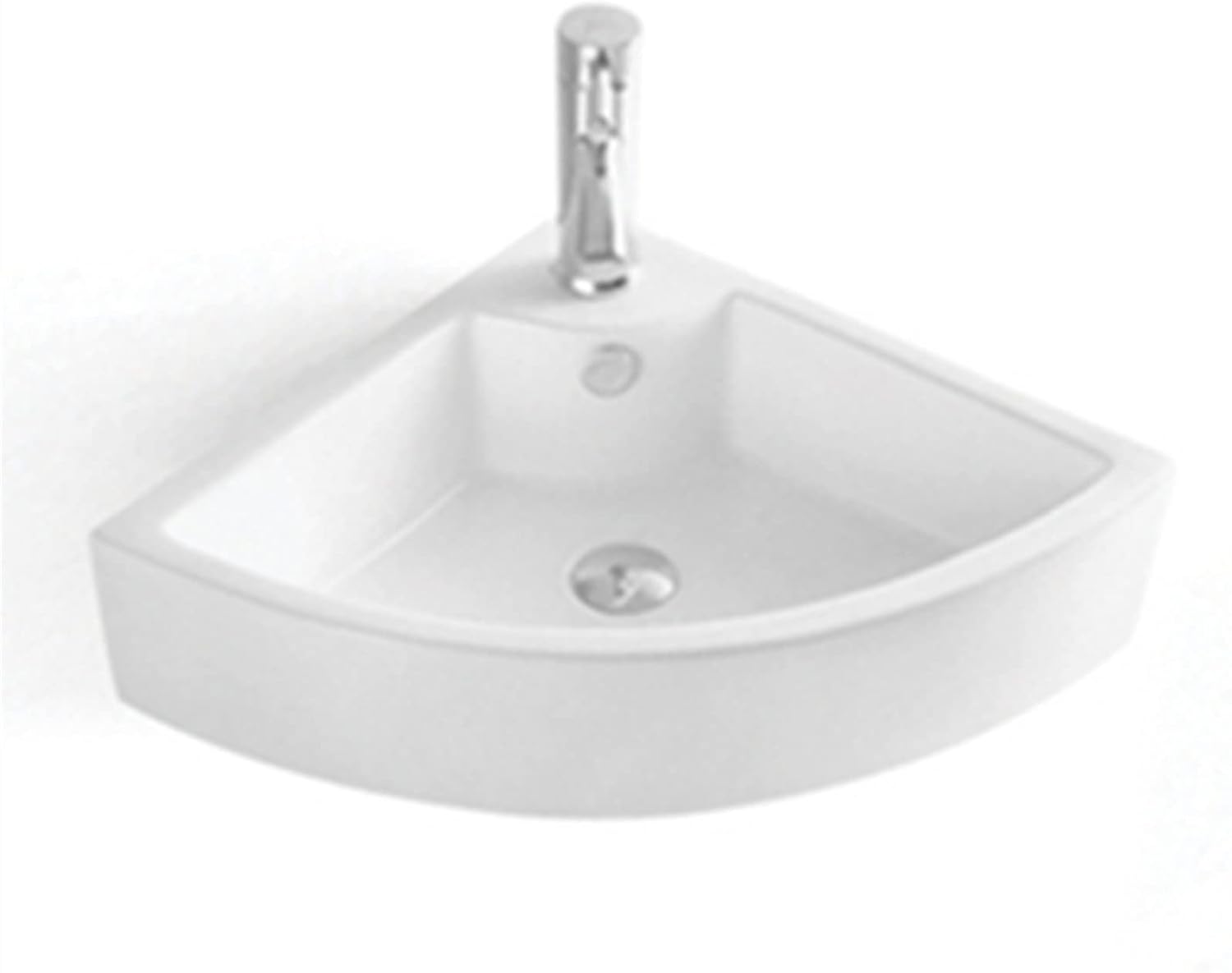 Bathroom Vessel Sink White Small Wall Mount Corner Bathroom Sink Triangle Porcelain Ceramic Wall Mount Mini Vanity Space Bathroom Sink Bowls Bathroom