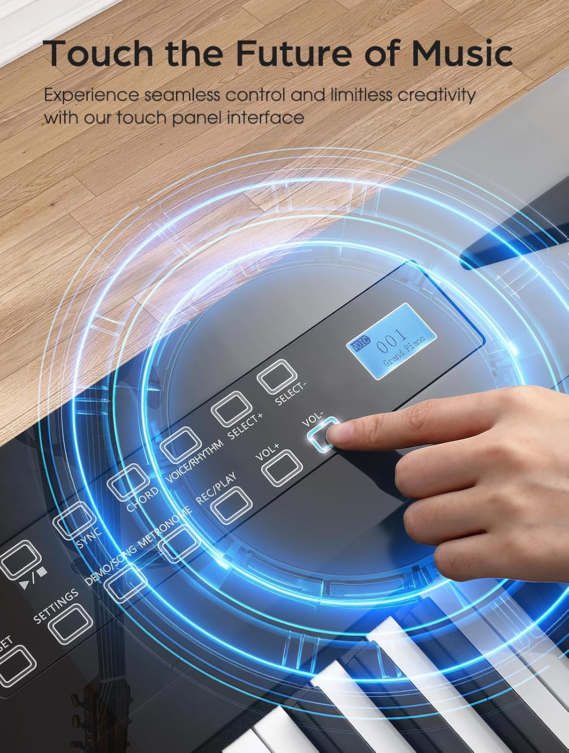 88 key Weighted keyboard, Advanced Chip Hi-Fi Digital Piano with Grade Hammer Action, 128 Tone, Three Pedal, Electric Piano Upright for Adult Beginner Intermediate Player (Glossy Black)