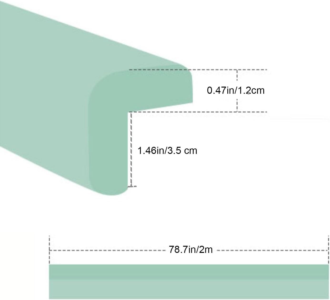 Foam corner protectors, Furniture Corner Protectors Edge Guards Soft NBR Foam Cushion with Strong Adhesive Double Sided Pre Taped Padding Bumper Strips for Coffee Table Kitchen(Woody,4pcs)