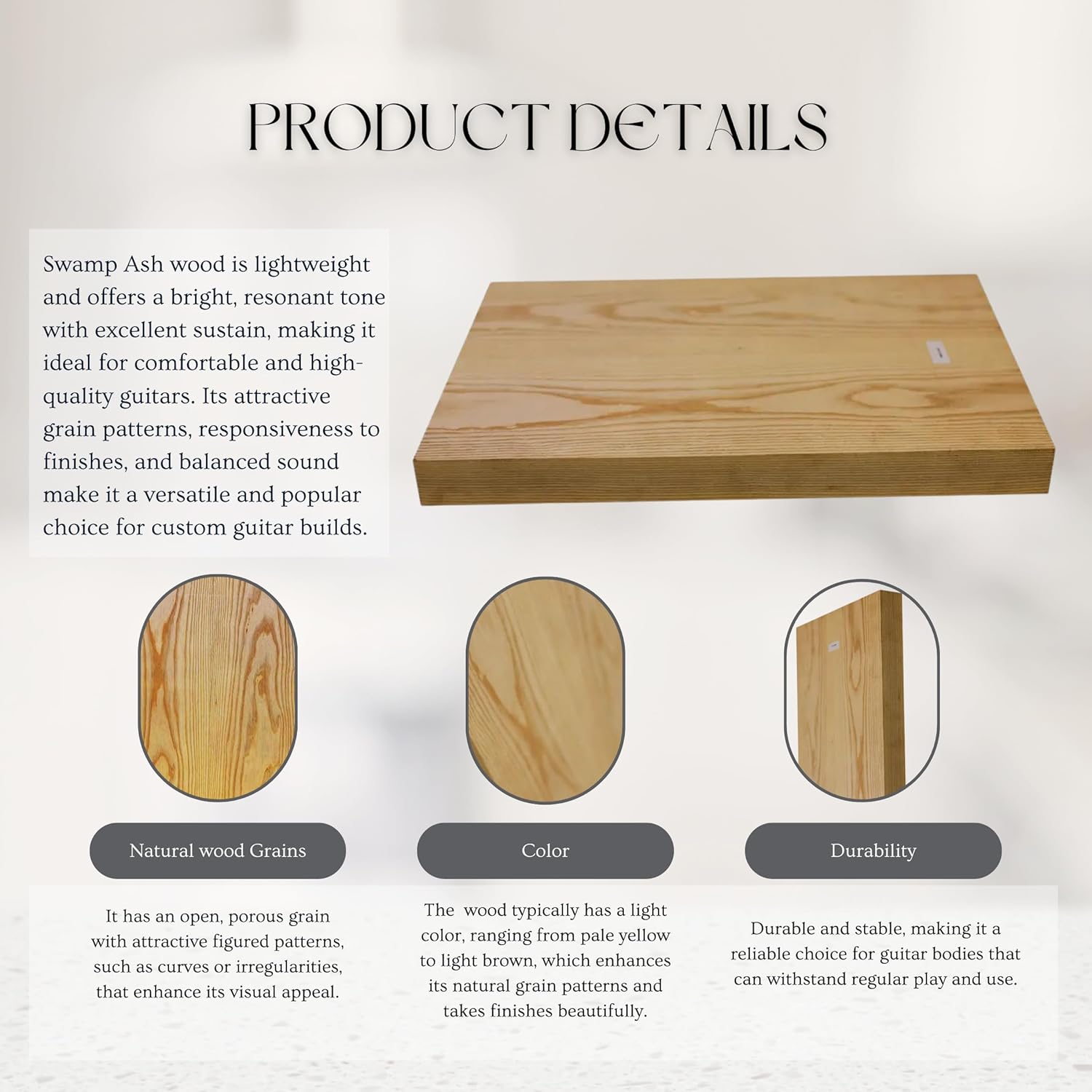 Exotic Wood Zone | Swamp Ash Explorer Electric/Bass Musical Wood Body Blanks | Guitar Luthier Tonewood Suppliers | Unglued Unplaned - 28