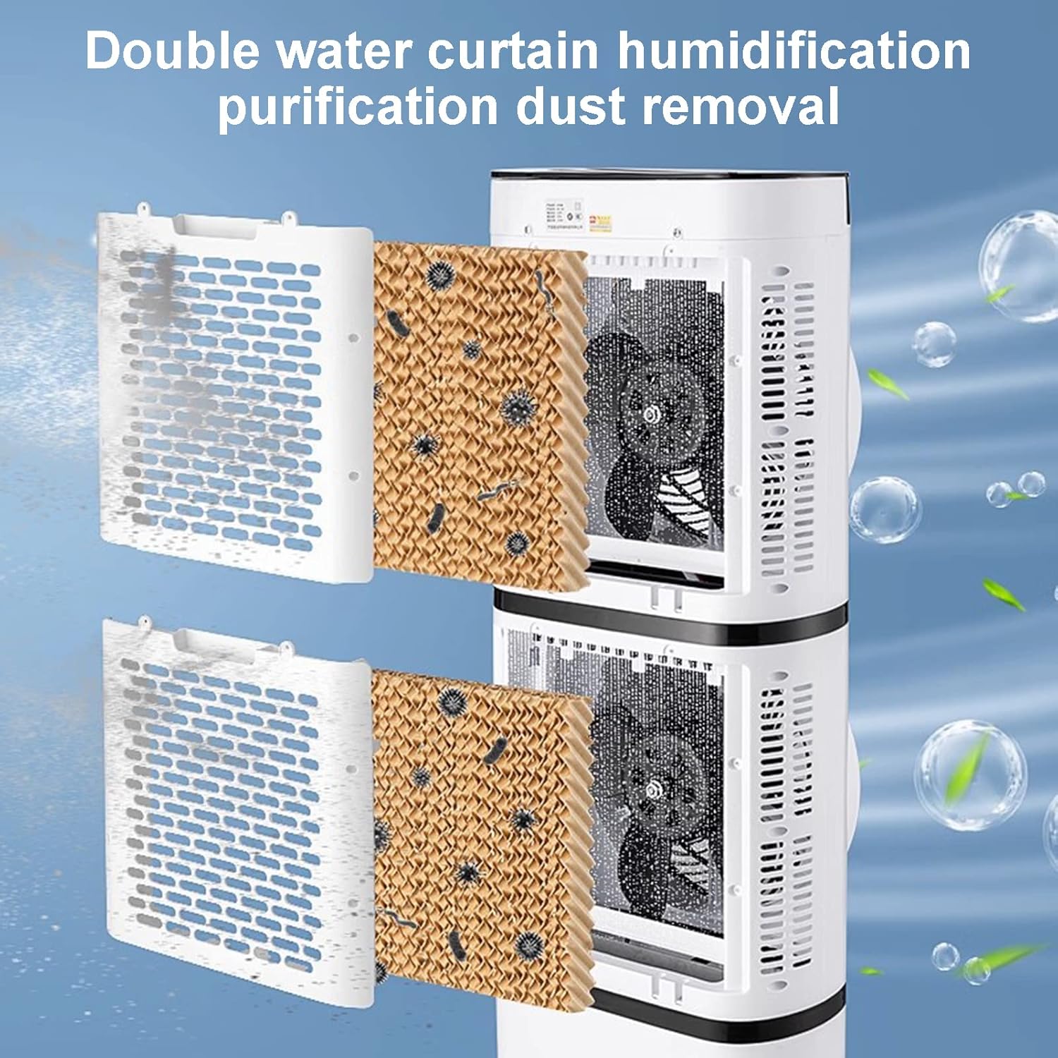 Portable Air Conditioner, Portable AC Unit, Portable AC Unit with Remote Control for Room up to 300 Sq.Ft, Home Room-White-L36*W20*H95cm