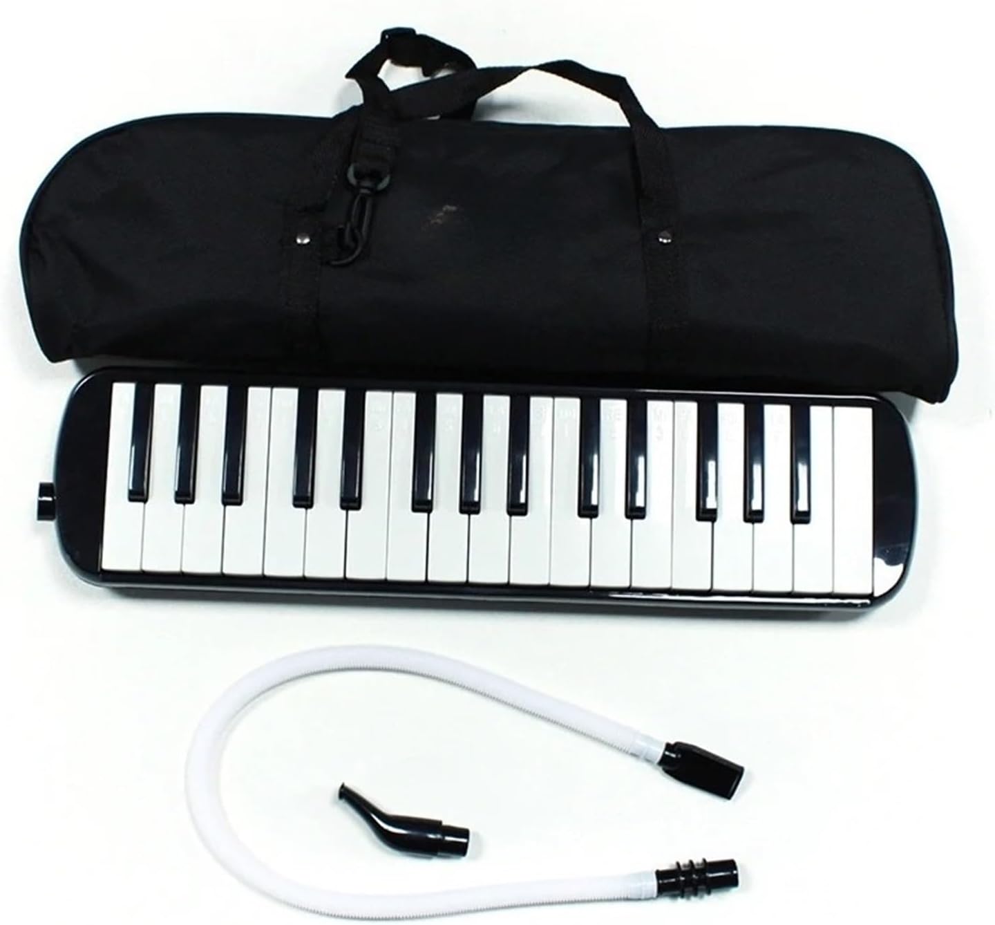 Melodica Professional Melodica Children Beginner with Double Tubes 32 Keys Musical Keyboard with Bag(Red)