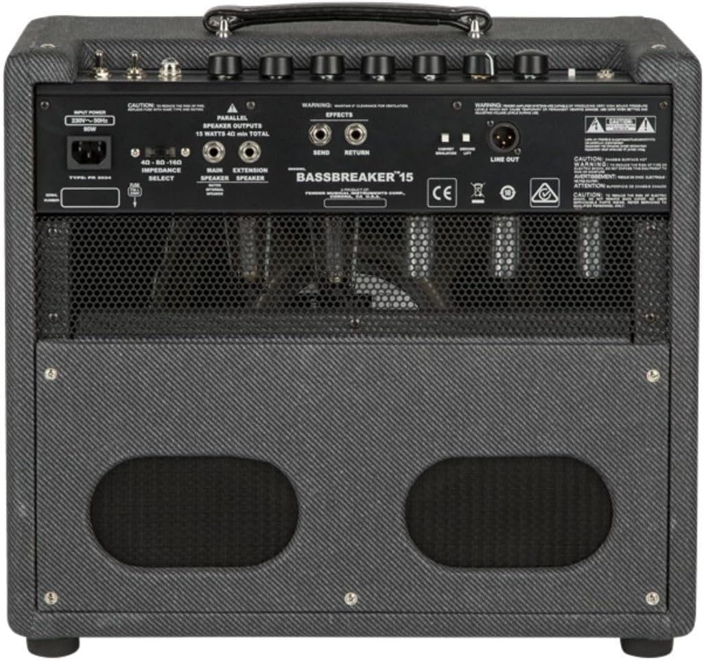 Fender Bassbreaker 2262000000 15 Amplifier Combo 120V, Gray Tweed