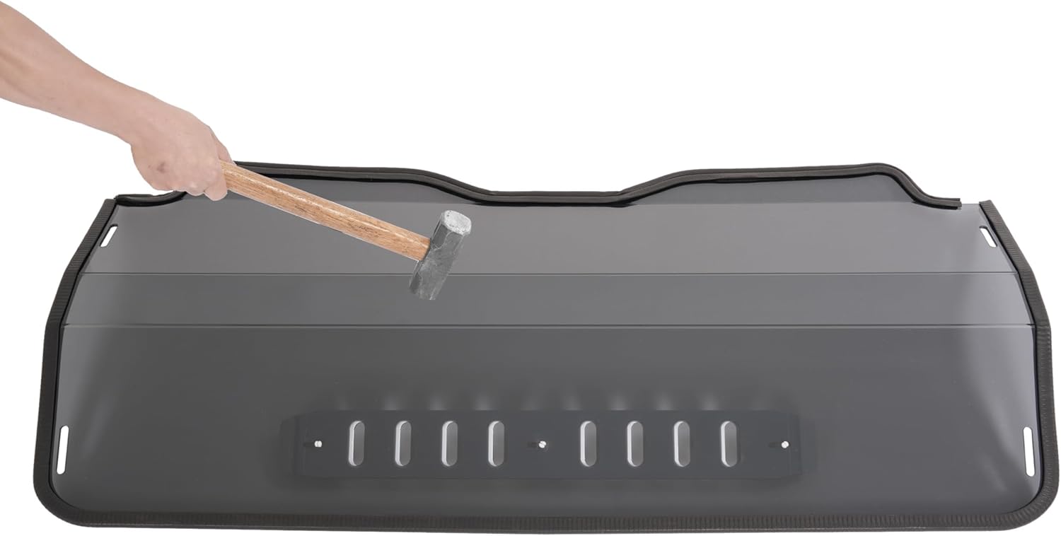 Tinted Rear Windshield W/ Vent Holes Compatible with 2023–2025 CFMOTO ZForce 950 Sport / Sport 4 / Trail & 800 Trail, Plastic PC + Rubber Rear Window UTV Accessories for All-Weather Use